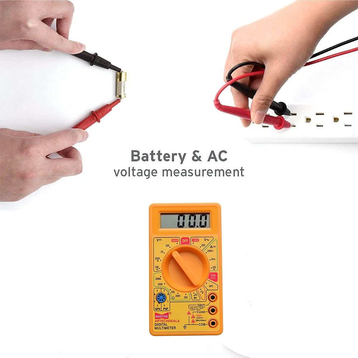 Digital LCD Multimeter Voltmeter Ohmmeter Ammeter