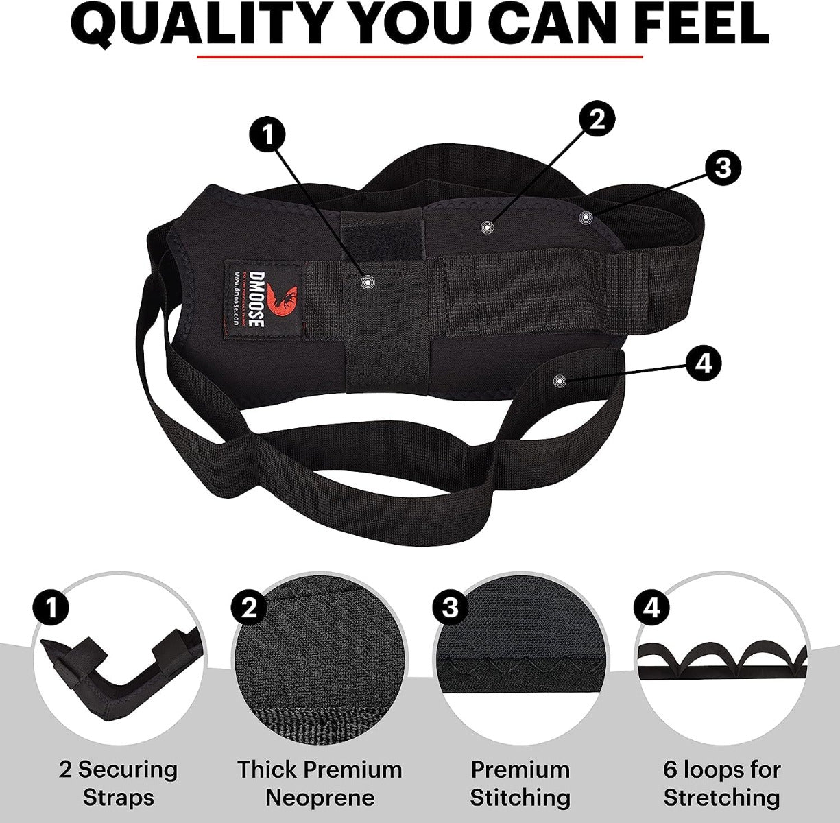 Foot and Calf Stretching Strap with Foot Cradle