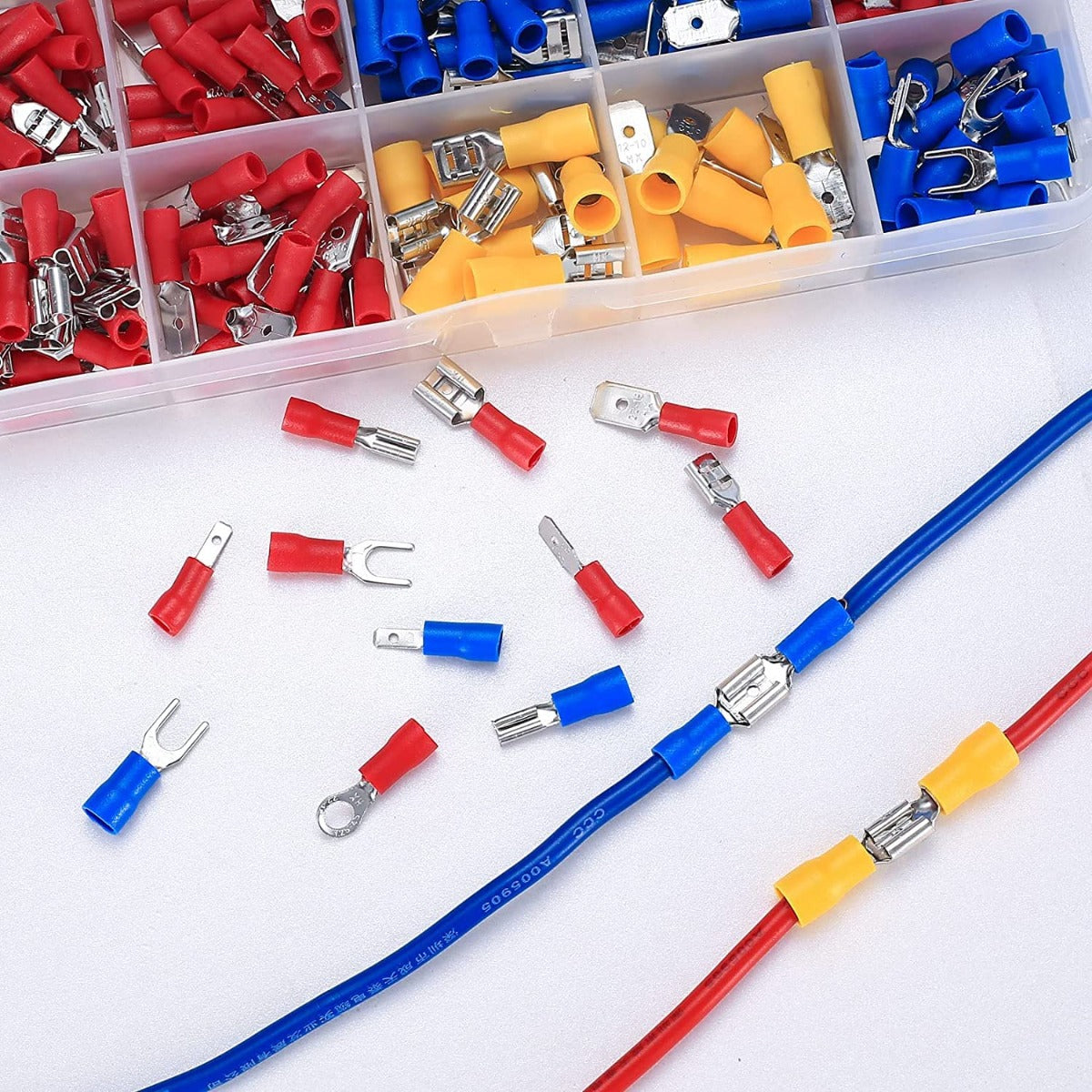 280pcs Box Assorted Spade Terminals Insulated Cable Connector