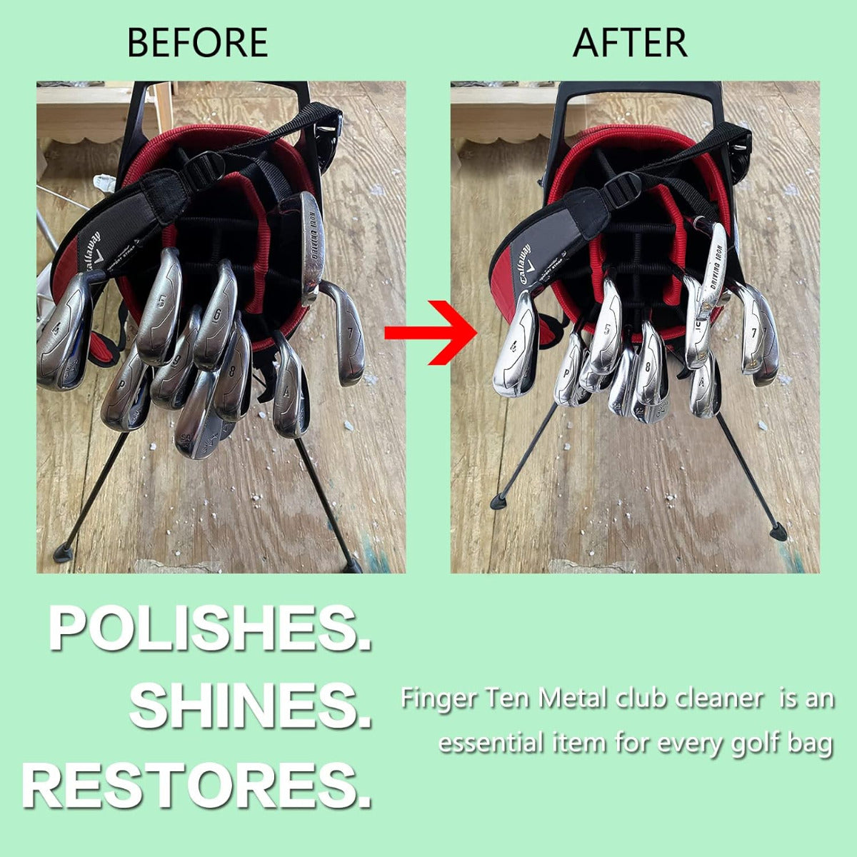 Portable Golf Club Retainer Clips