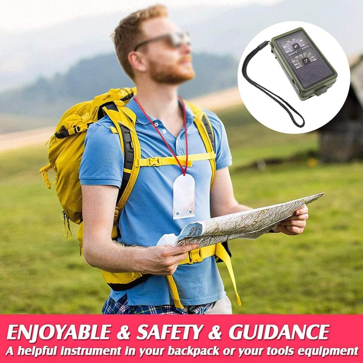 10-in-1 Tactical Survival Tool With Compass Whistle