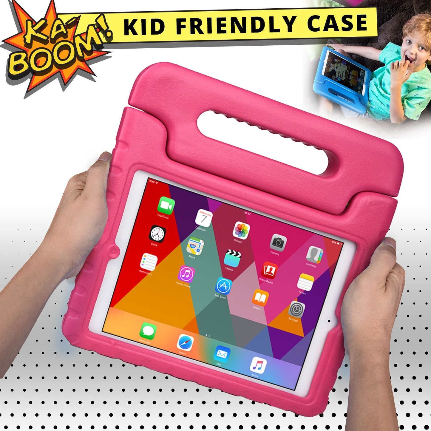 Tablet Kids Case - MINI 1/2/3/4 PINK/PURPLE-Pink-Series 1/2/3