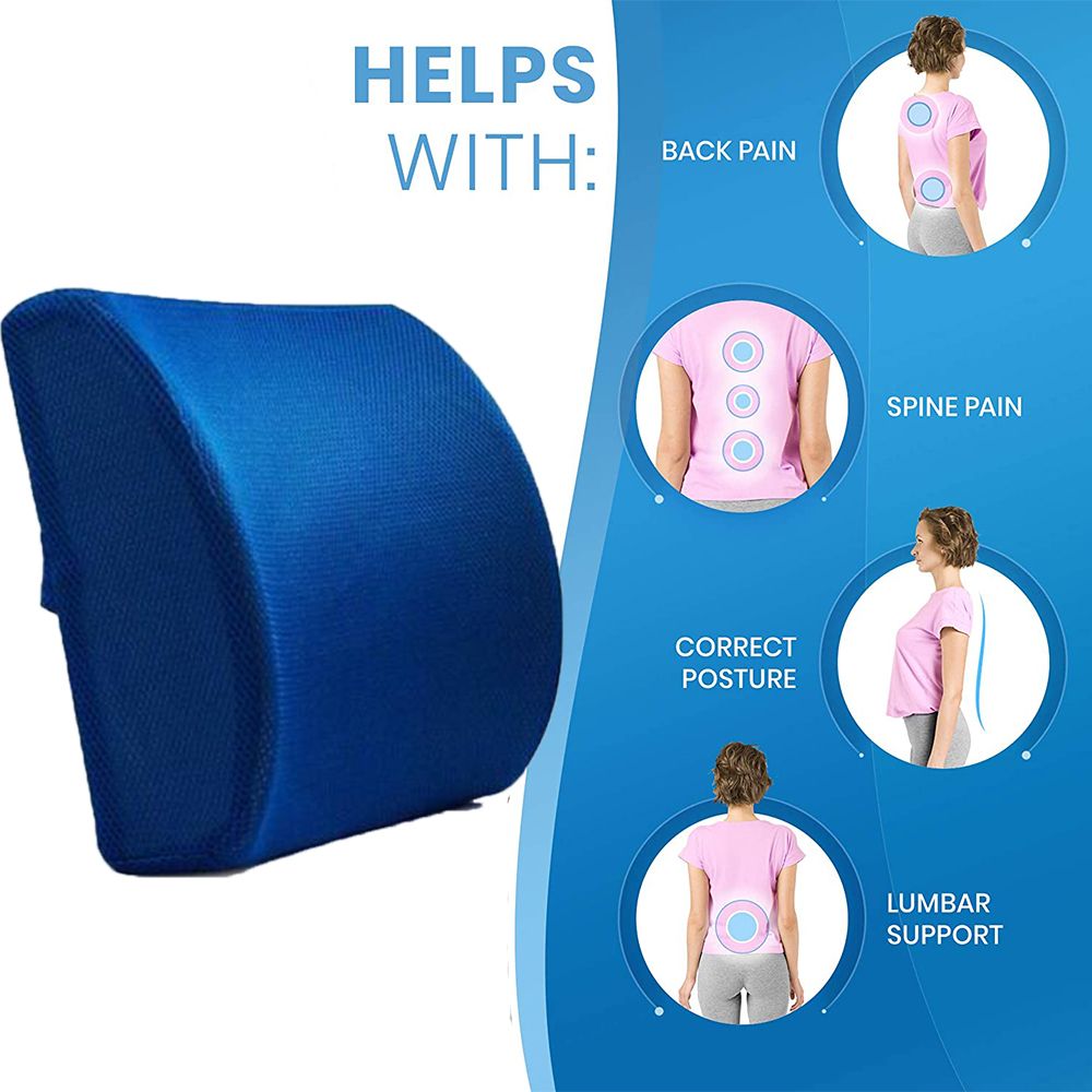 Memory Foam Seat Cushion -Blue