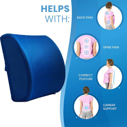 Memory Foam Seat Cushion -Blue