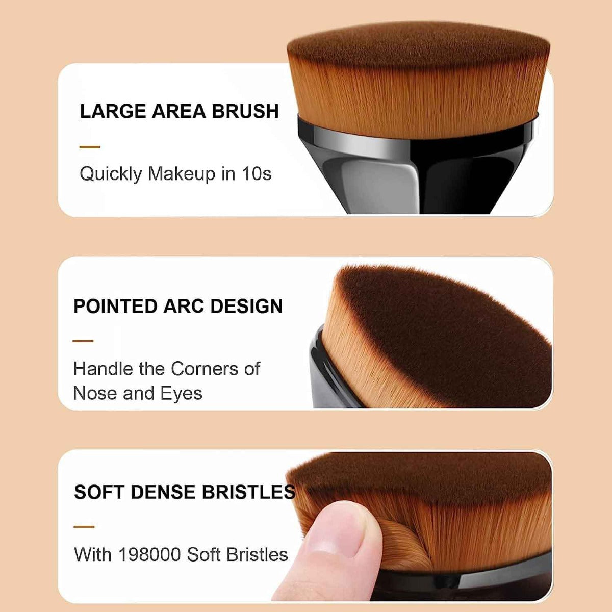 Diamond Handle Foundation Brush for Liquid & Cream Makeup