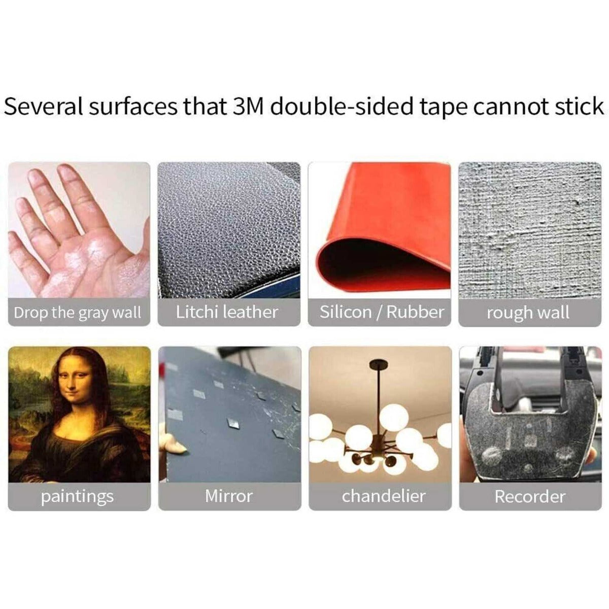 Double Sided Foam Mounting Tape Squares, 60 Pcs