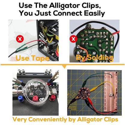 10pcs Alligator Clips Electrical DIY Test Leads