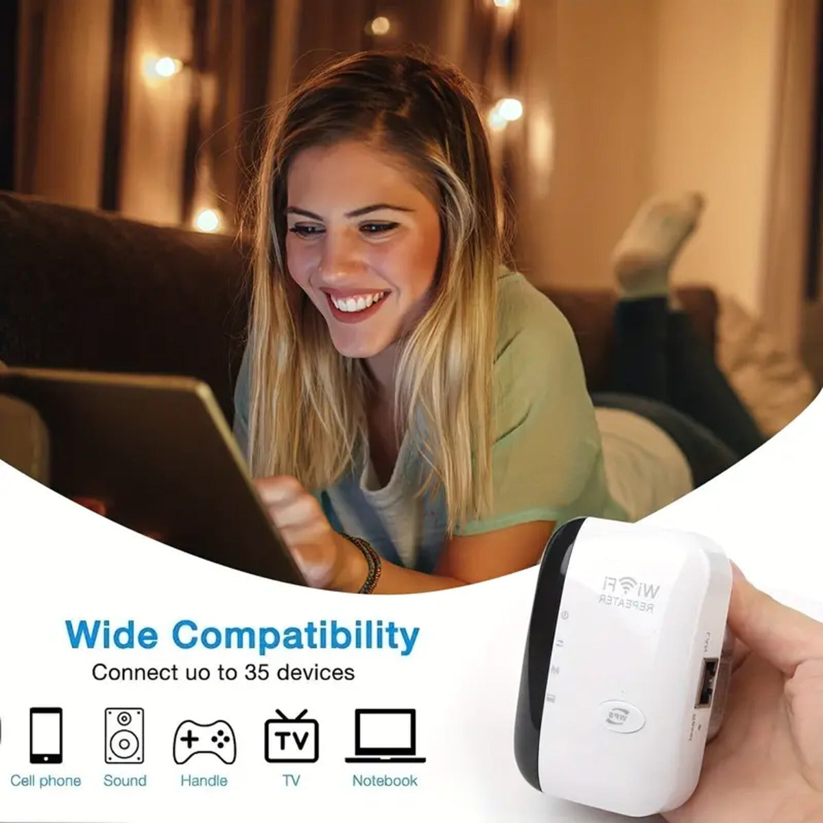 2.4G WiFi Range Extender 300Mbps Wireless Repeater