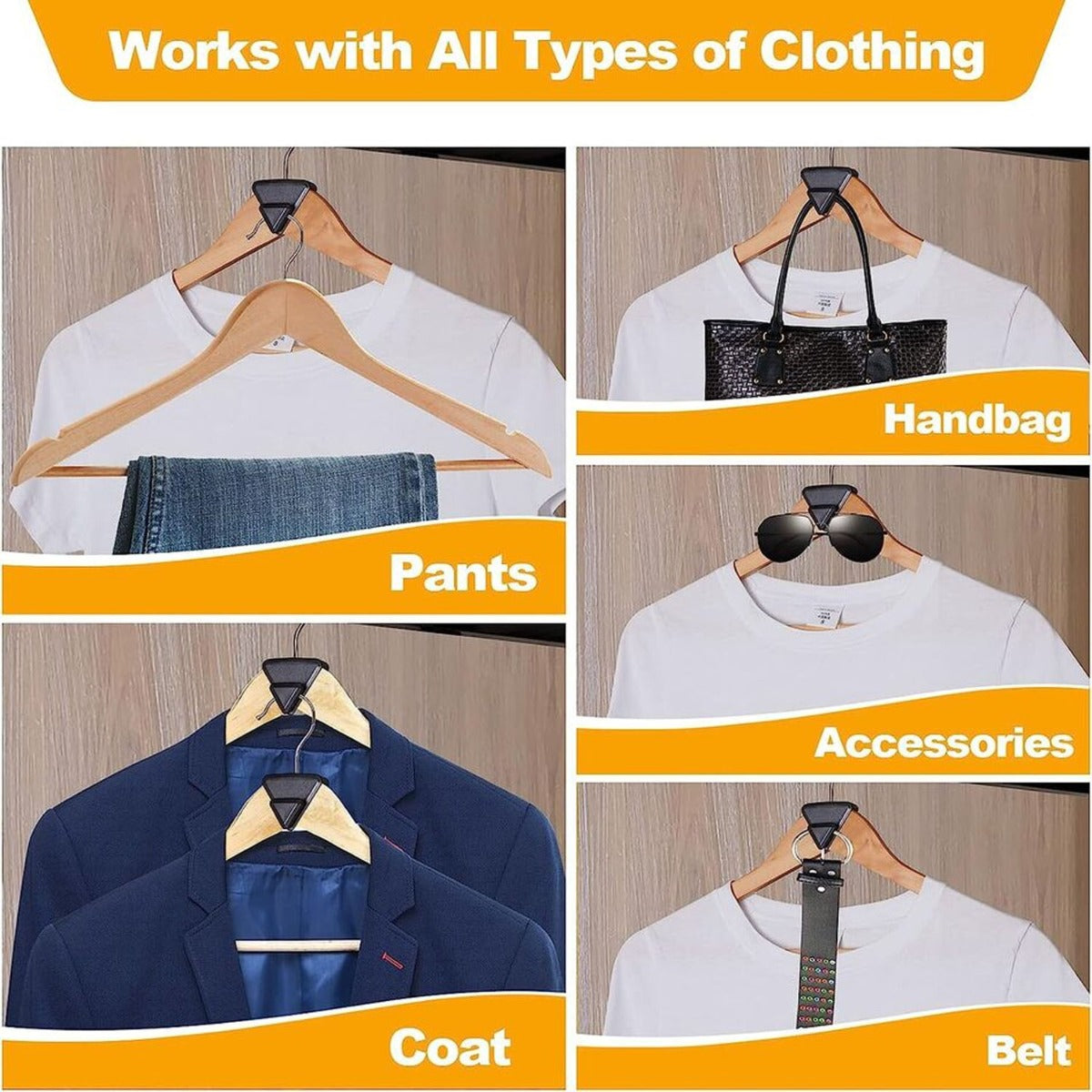 18PCS Clothes Hanger Connector Hooks