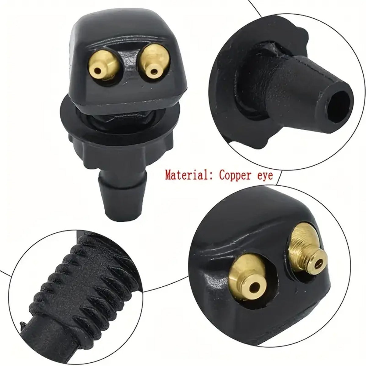 Windshield Wiper System With 4pcs Car Replacement Nozzles