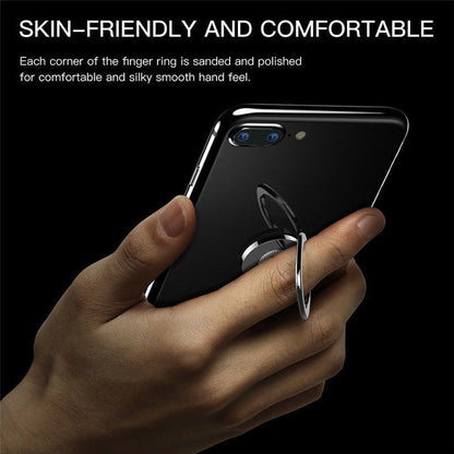 Hand Ring Car Mount Phone Holder Stand-Black