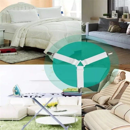Triangle Bed Mattress Sheet Clip-White