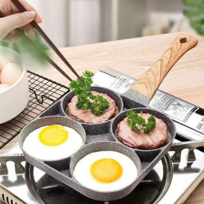 4-Hole Omelet Pan For Burger Egg Ham Pancake Maker