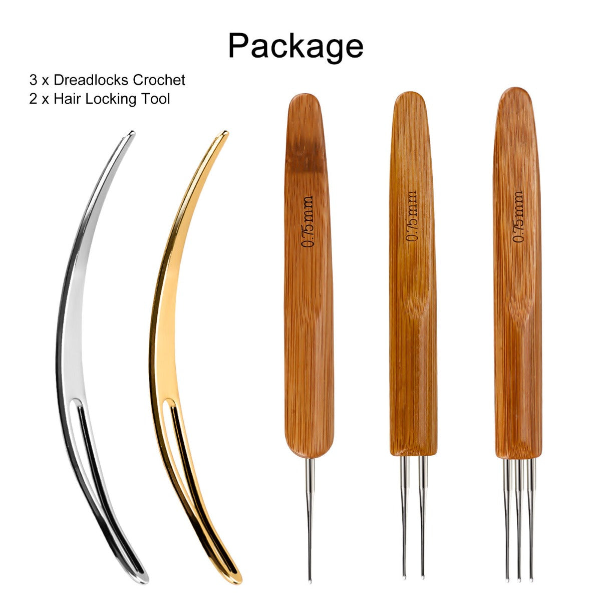 5Pcs DIY Hook Bamboo Handle