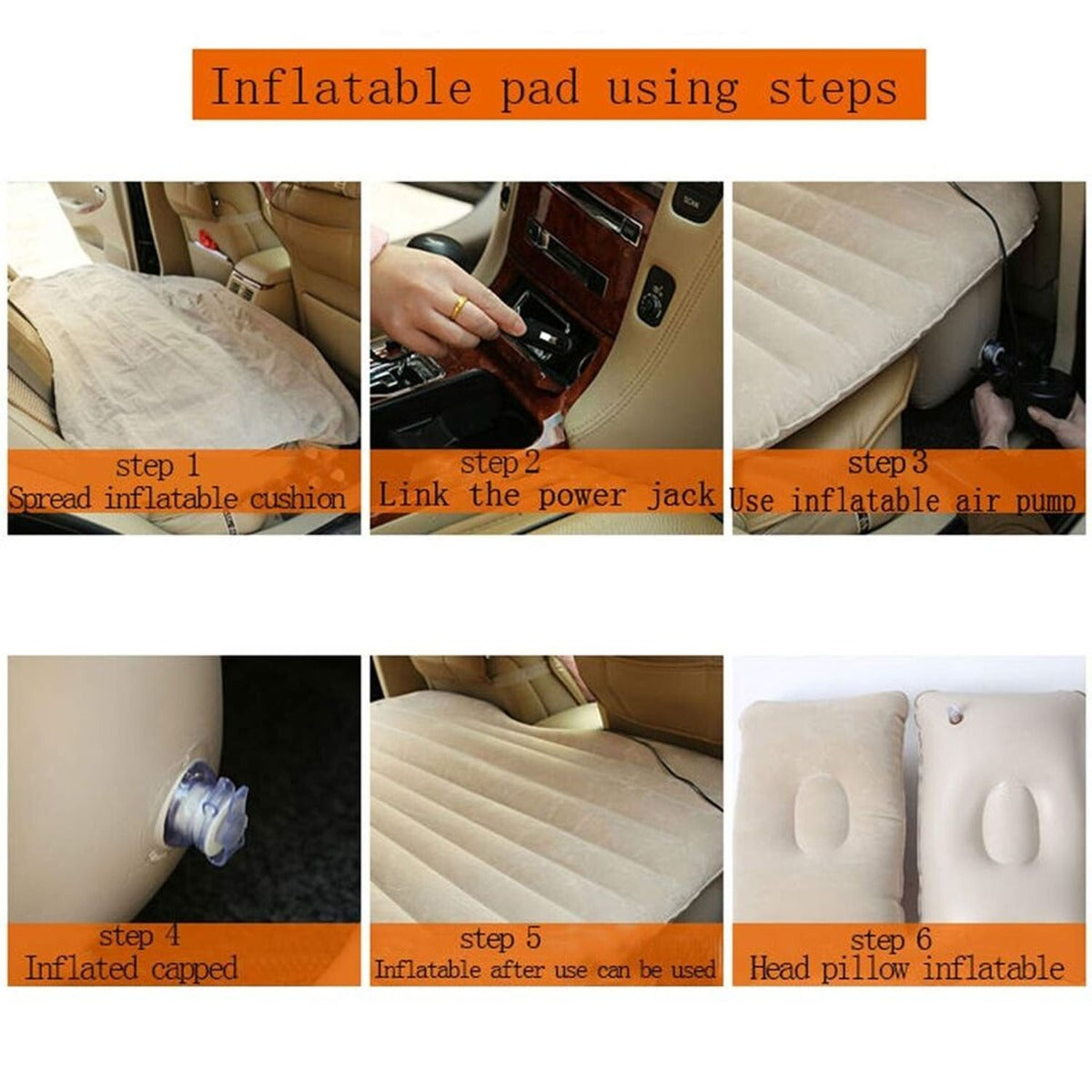 Car Inflatable Mattress - Beige