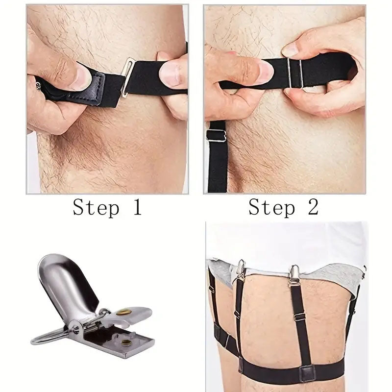 Men Shirt Stays Belt Locking Clips