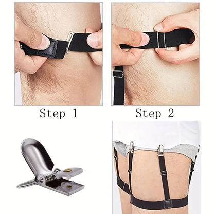 Men Shirt Stays Belt Locking Clips