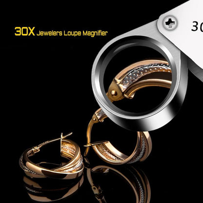 Pocket Jewelry Loupe 30x 21mm Jewelers Eye Magnifying Glass