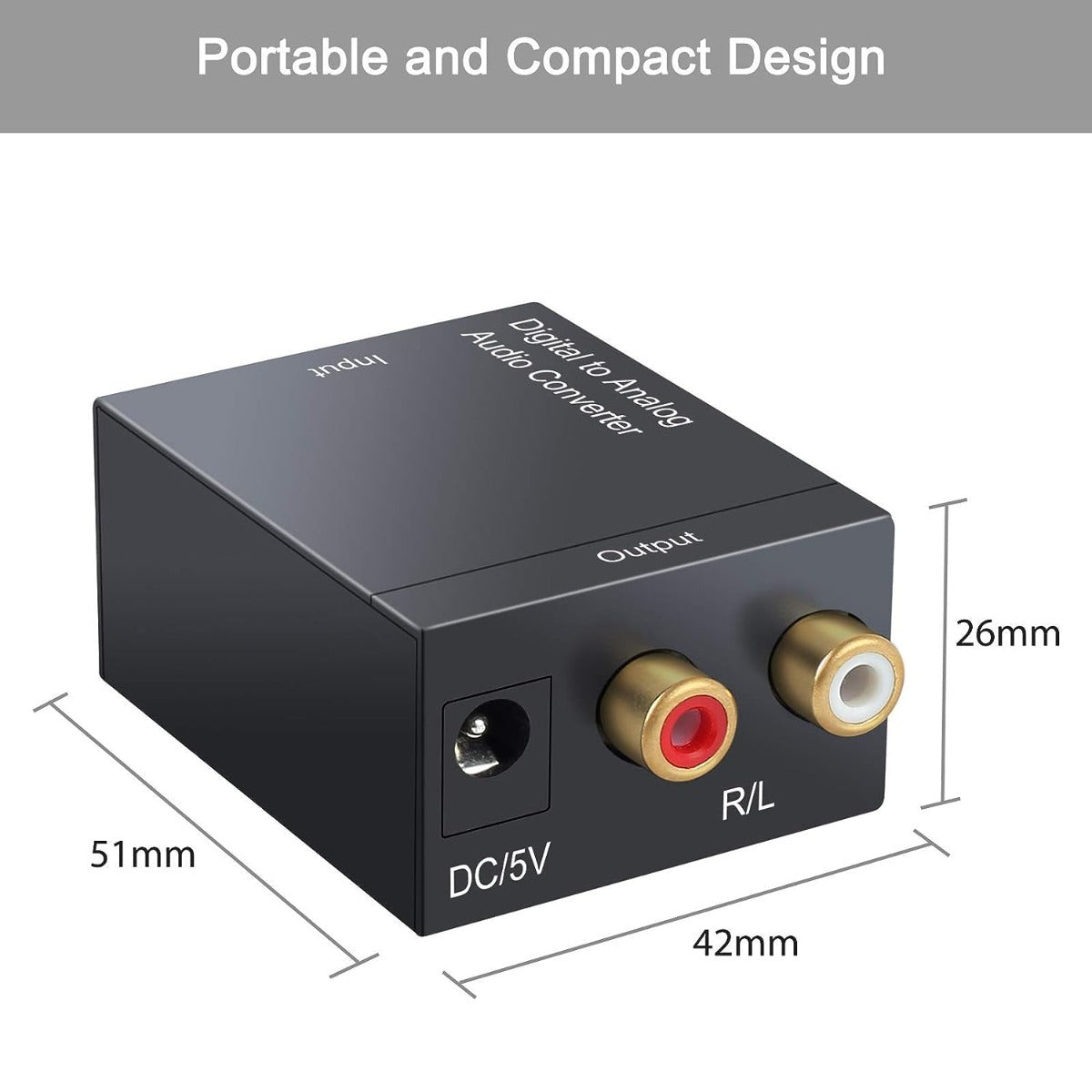 Digital to Analog Audio Converter Adapter