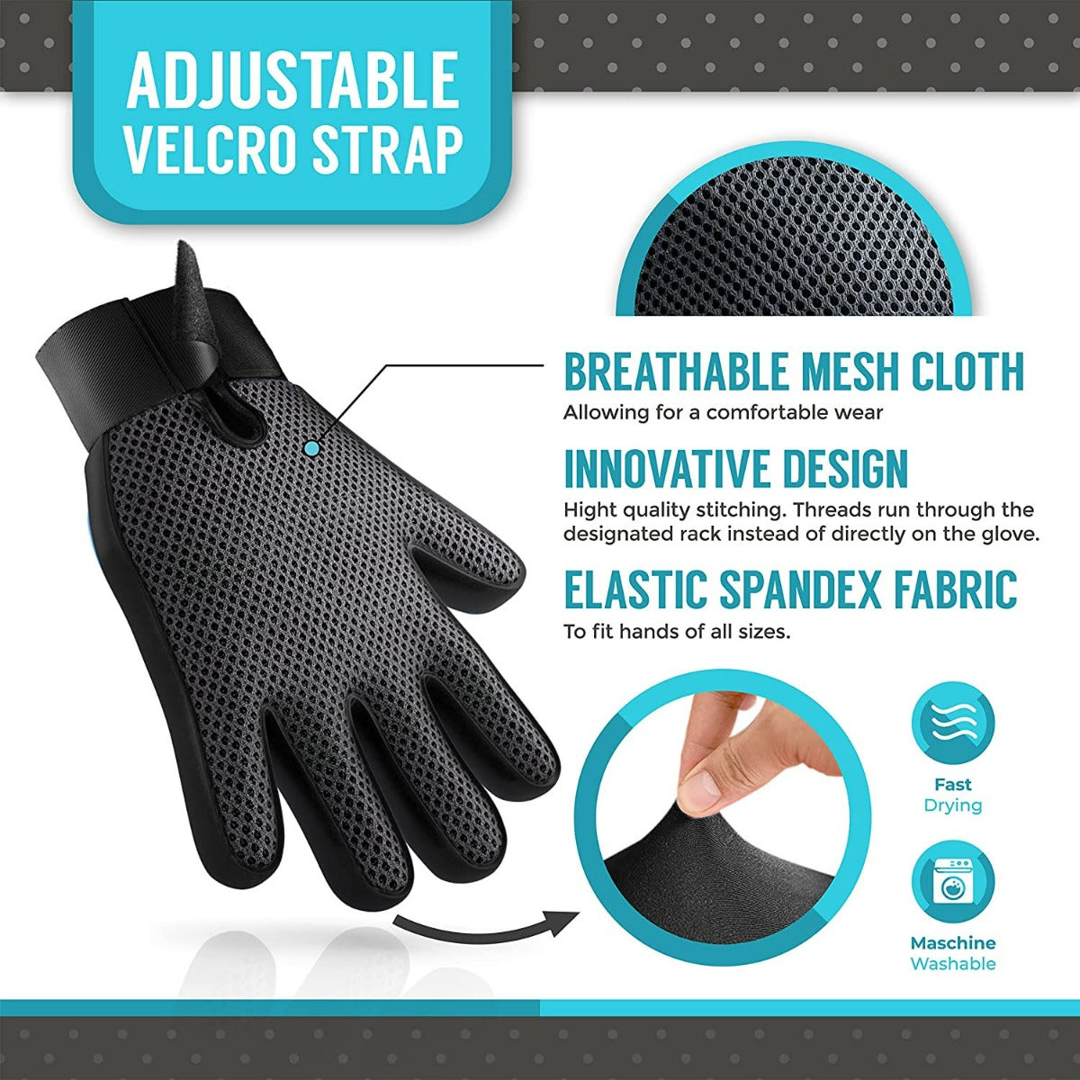 Pet Hair remover Glove-Left & Right