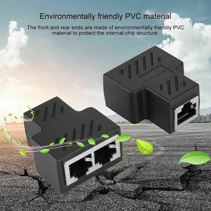2pcs - RJ45 Splitter Adapter