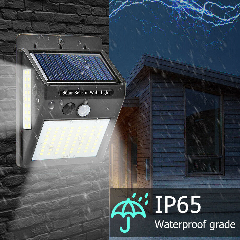 2Pcs 100LED Patio Wall Lights Solar
