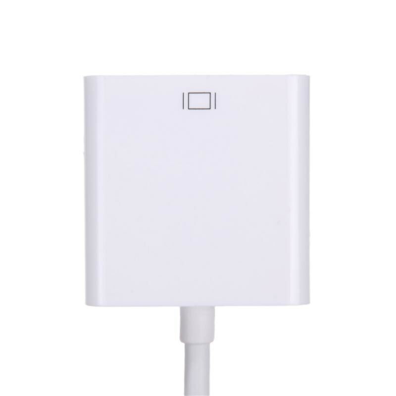 Mini DP to DVI Adapter, Mini DisplayPort to DVI-D Single Link Converter, 1080P 60Hz Video, Male to Female, White Display Adapter