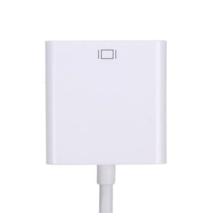 Mini DP to DVI Adapter, Mini DisplayPort to DVI-D Single Link Converter, 1080P 60Hz Video, Male to Female, White Display Adapter