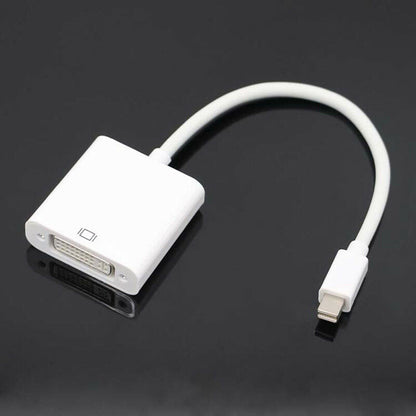 Mini DP to DVI Adapter, Mini DisplayPort to DVI-D Single Link Converter, 1080P 60Hz Video, Male to Female, White Display Adapter
