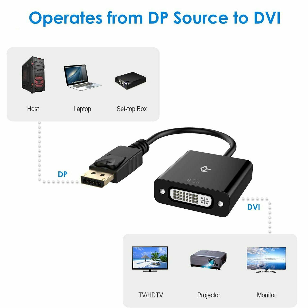 Display Port to DVI adaptor