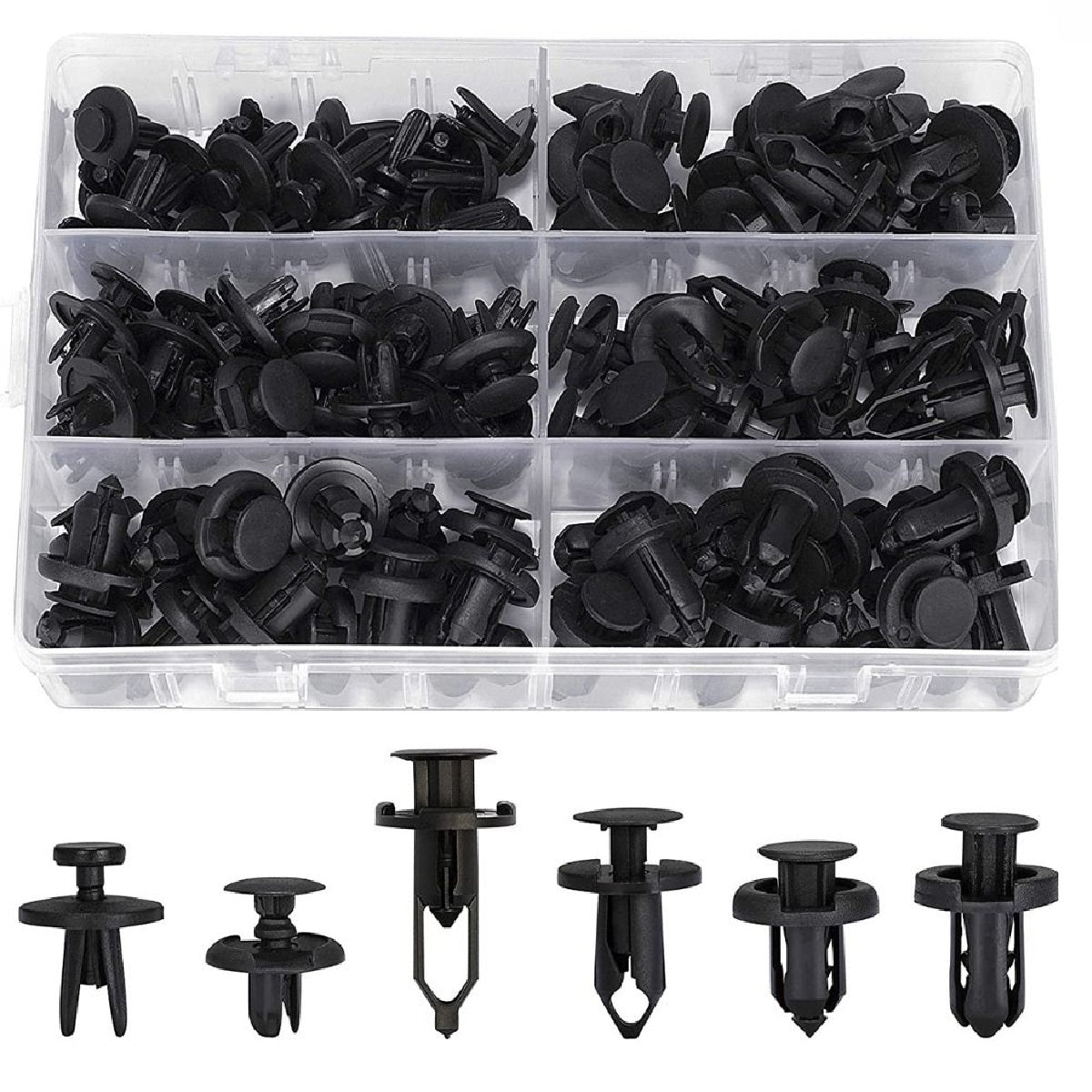 102pcs Bumper Push Fasteners Rivet Clips Expansion Screws