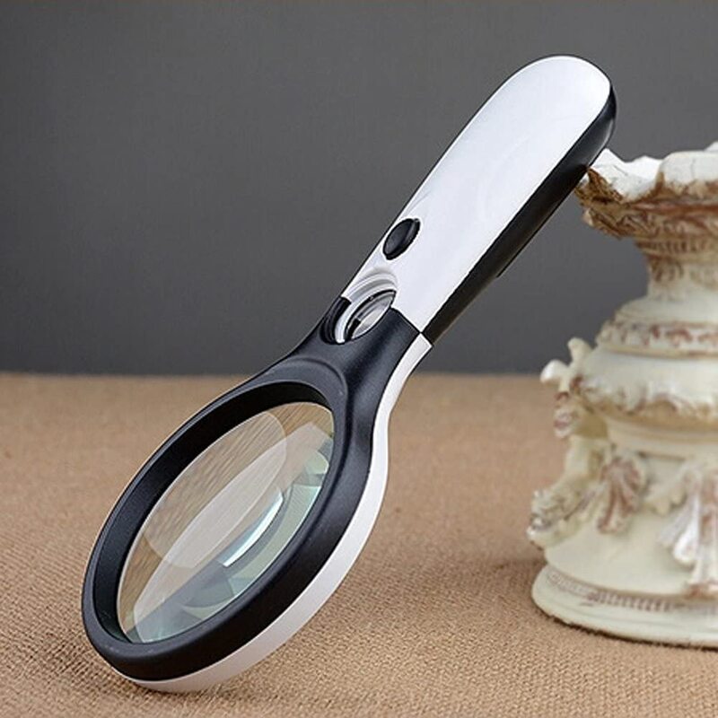 45X Magnifier Glass With LED Light
