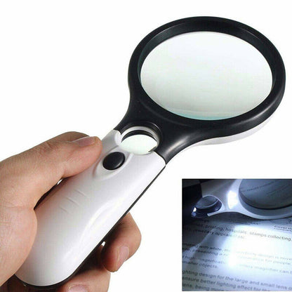 45X Magnifier Glass With LED Light