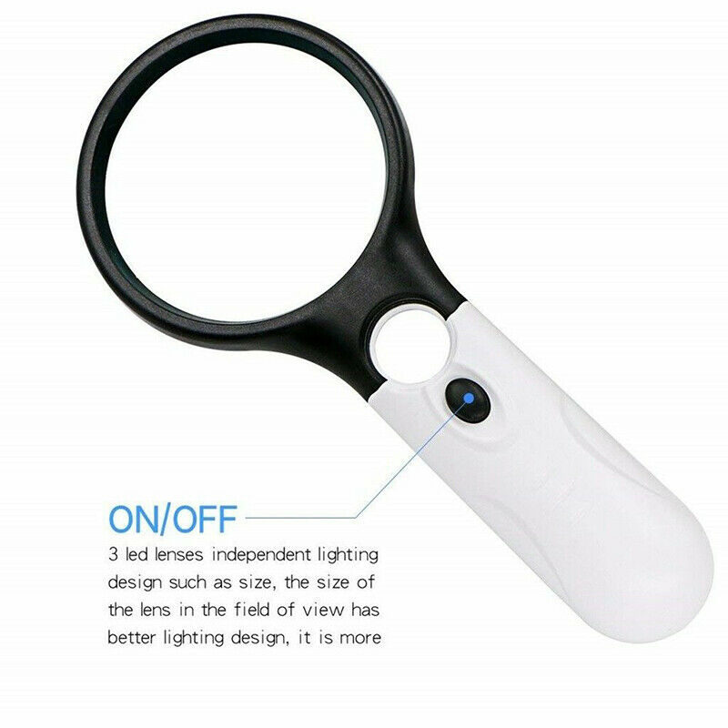 45X Magnifier Glass With LED Light