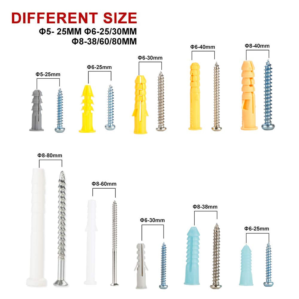 300 Plastic Drywall Anchor Screws