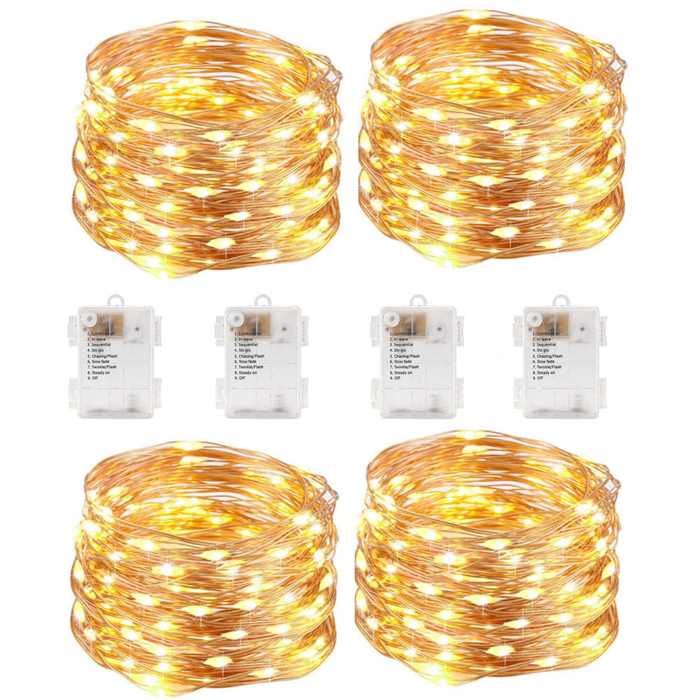 led string light-Warm-2 M-4 Pack
