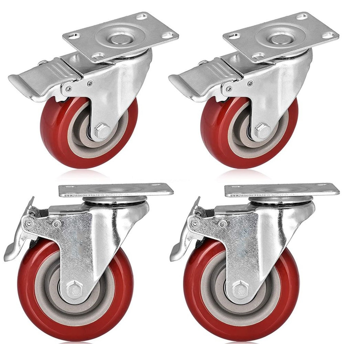 4 PCS Set Heavy Duty Swivel Casters