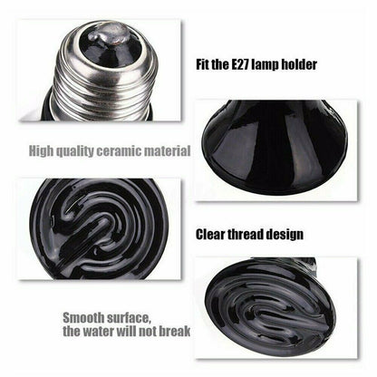 75W Ceramic Reptile Brooder Lamp