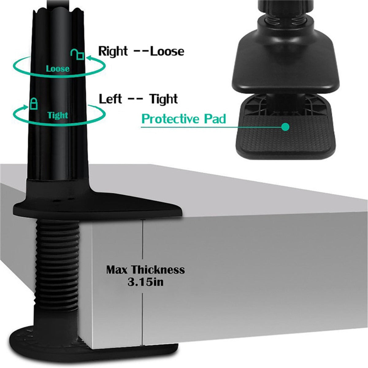 Lazy Bracket Phone Holder-Black