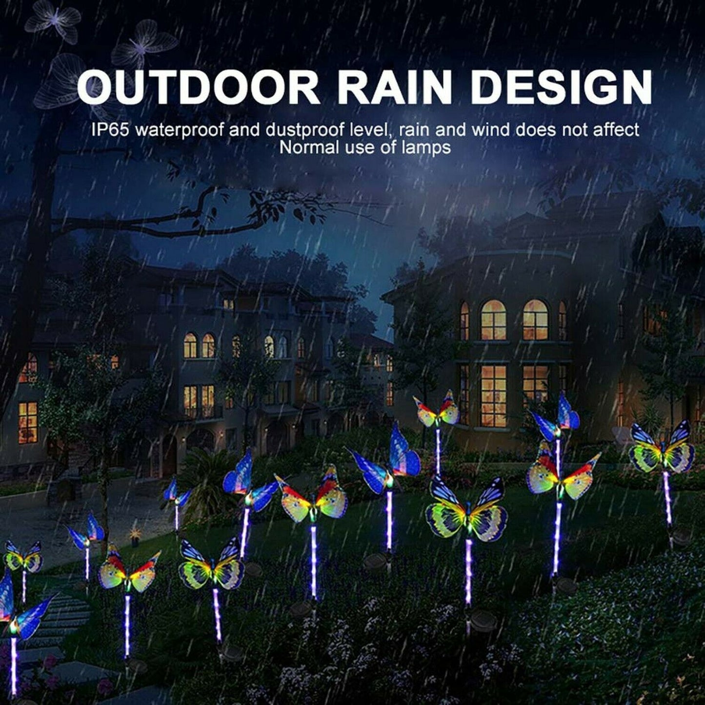 3 PCS Garden Solar Butterfly light
