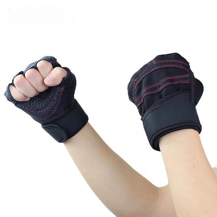 Half Finger Workout Gloves-L