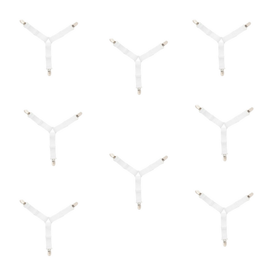 Triangle Bed Mattress Sheet Clip-White