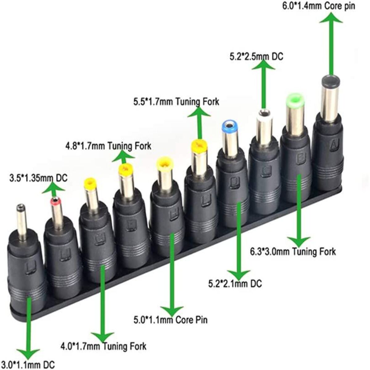 38Pcs DC Barrel Jack Adapter 5.5 x 2.1 mm
