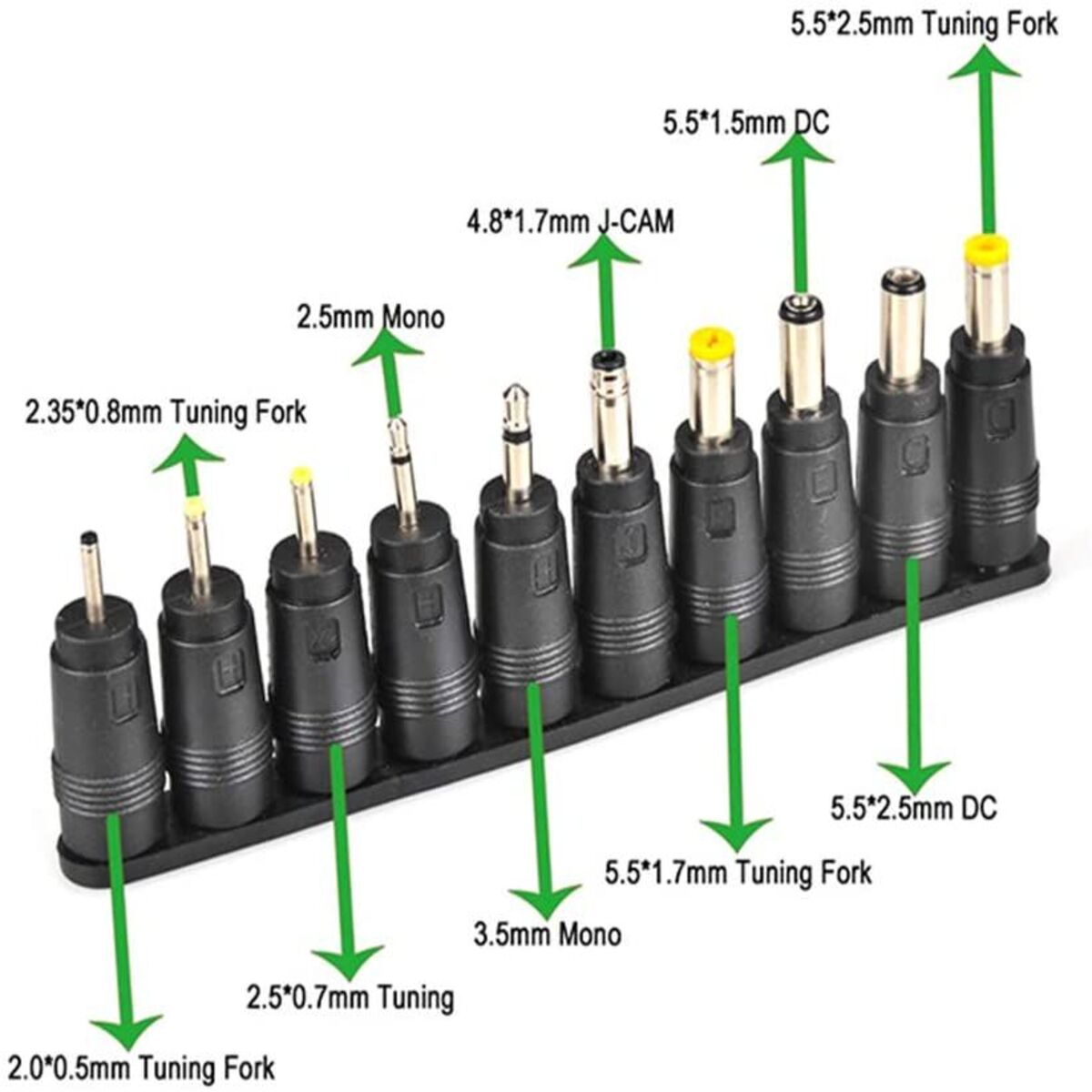 38Pcs DC Barrel Jack Adapter 5.5 x 2.1 mm