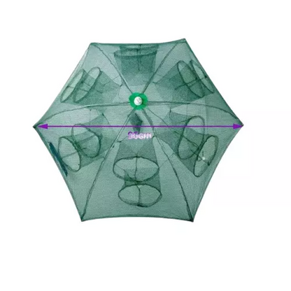 Fishing Bait Trap Crab Net 6 side 12 holes