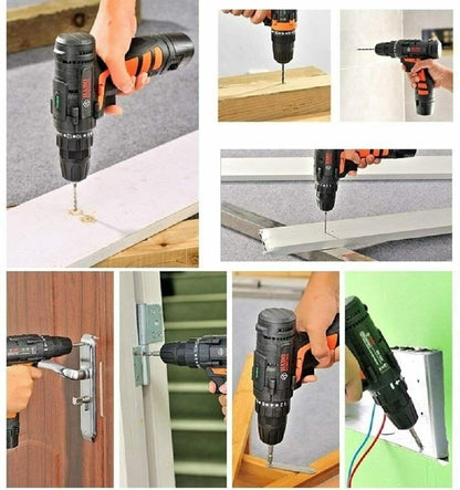 112PCS 12V Cordless Drill Driver Set