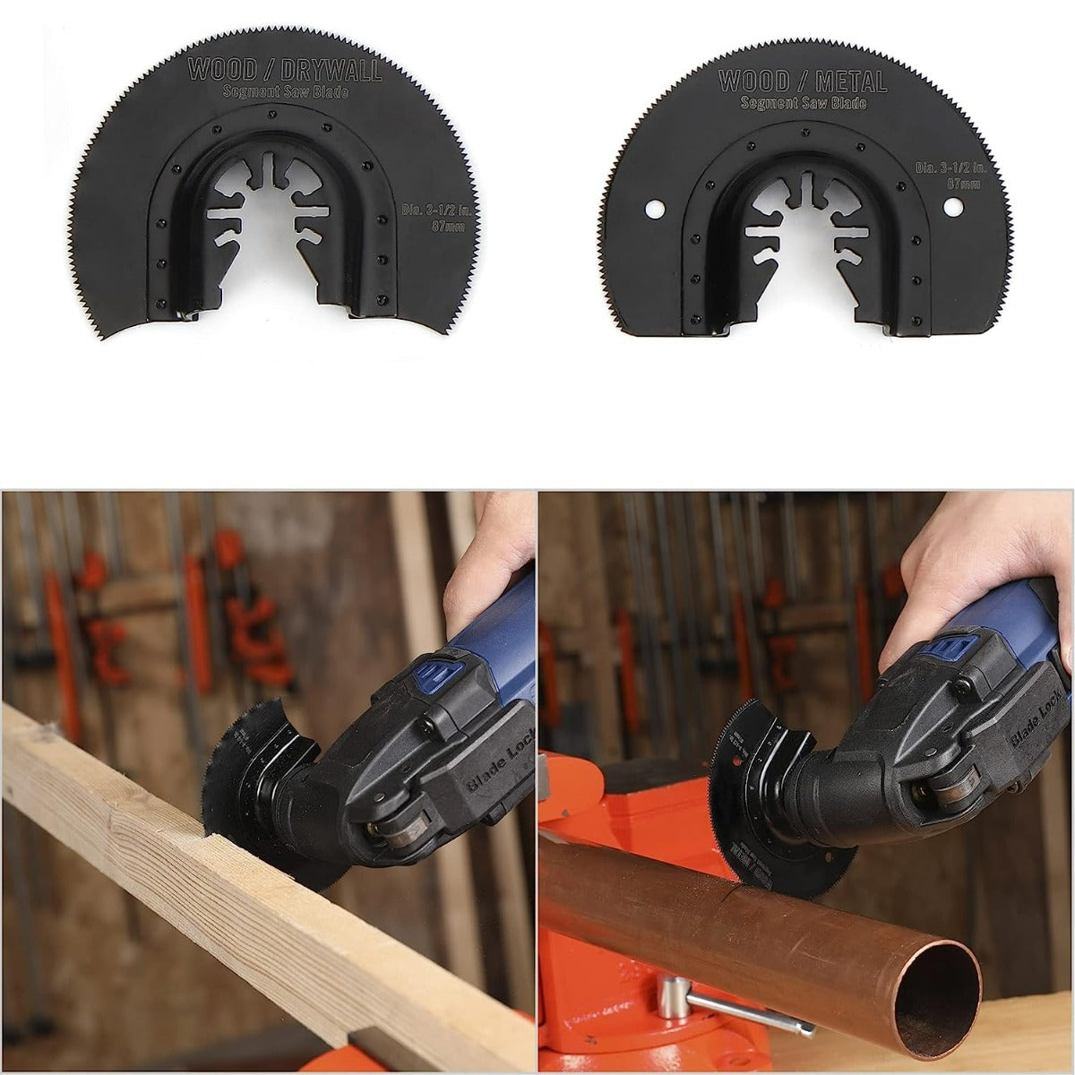 2pcs 3-1/2-Inch Semicircle Precision Saw Blades