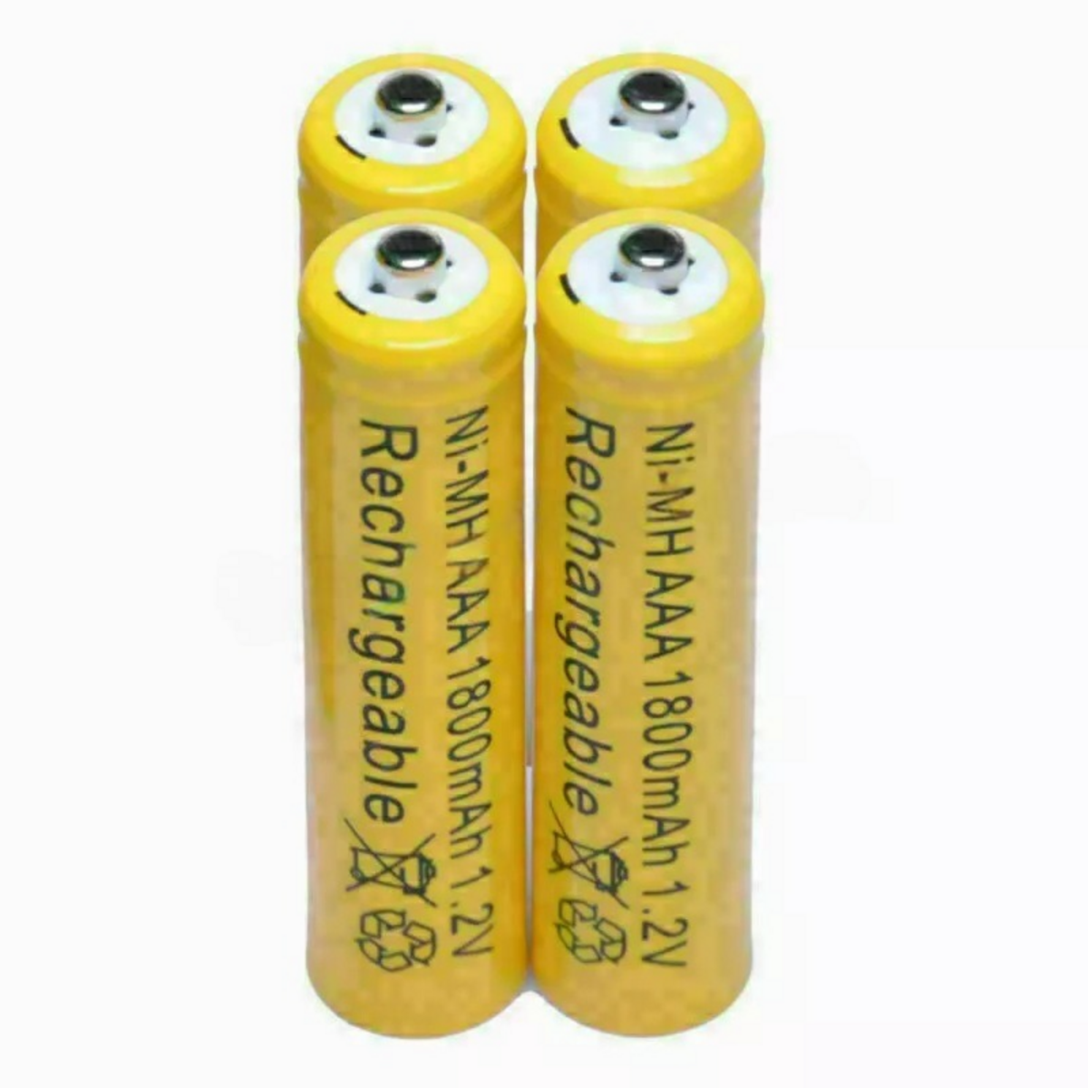 Ni-MH AAA 1800mAh 1.2V Rechargeable Batteries (4 Pack)