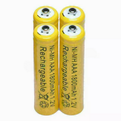 Ni-MH AAA 1800mAh 1.2V Rechargeable Batteries (4 Pack)