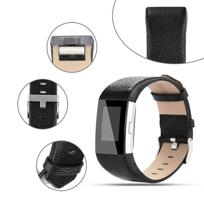 Leather band For Fitness Tracker -Black